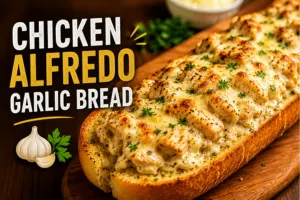 Chicken Alfredo Garlic Bread Recipe in 11 Steps