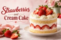 Strawberries and Cream Cake Recipe in 13 Steps