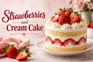 Strawberries and Cream Cake Recipe in 13 Steps