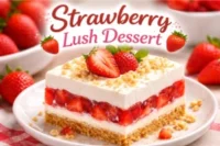 Strawberry Lush Dessert Recipe in 6 Easy Steps