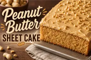 Peanut Butter Sheet Cake Recipe in Just 7 Steps