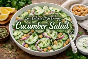 Low Calorie High Energy Cucumber Salad Recipe in 6 Steps