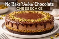 No Bake Dubai Chocolate Cheesecake Recipe in 7 Steps