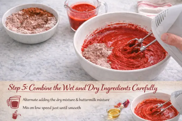 red Velvet Cake step 5
