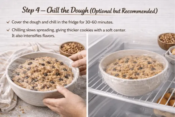 salted caramel pecan chocolate chip cookies step 4